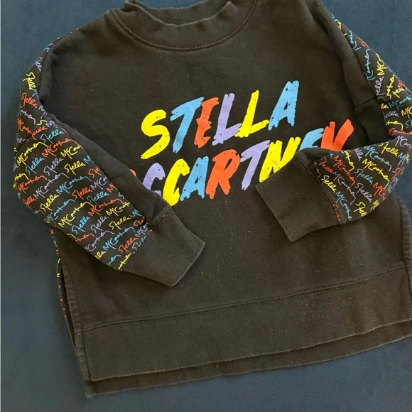 Stella McCartney girls Crewneck Sweatshirt with Multicolor Logo - Picture 3 of 4